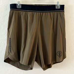 THRUDARK Force Velocity 2 in 1 Khaki Olive Green Mens Shorts Sz‎ Small Pocket
